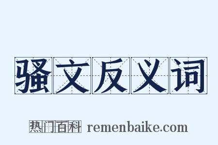 骚文反义词是什么意思的图片